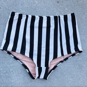 J. Crew high waisted striped swimsuit bottoms